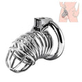 Adult Stainless Steel Chastity Lock Chastity Device — penis ring