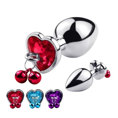 Heart Base Stainless Steel Anal Plug with Ring — anal plug