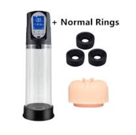1 In 2 Grade Pussy Cap With LCD Display Penis Growth Enlarge Pump For Men — penis enlargement pump