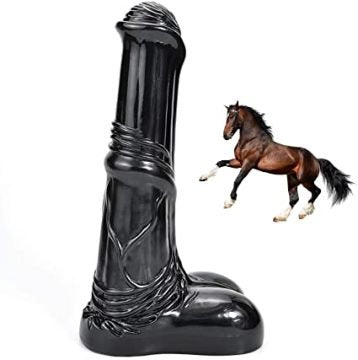 10 Inches Big Animal Dildo Horse Penis Realistic Cock | Black — dildo