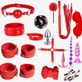 15 Pieces Set for Beginners BDSM Restraints Red — bdsm kit