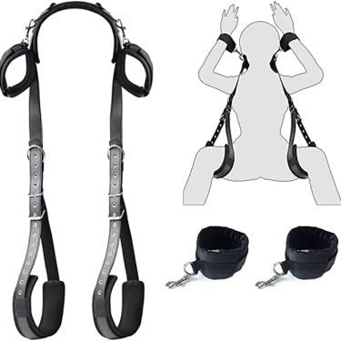 1st Grade Hand made Adjustable Comfortable Bed Sex Handcuffs Ankle Cuffs Set Sex Play — bdsm kit