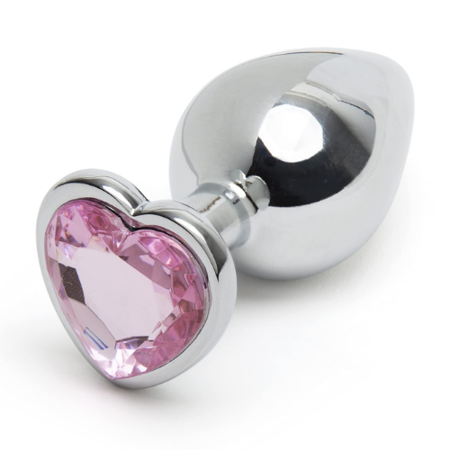 Small Heart Base Stainless Steel Anal Plug — anal plug