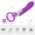 3 In 1 Automatic Licking And Sucking Pussy Pump Adult Toy 7 Vibration+Heating Purple — penis enlargement pump