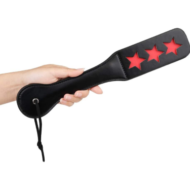 3 Stars SM Spanking Paddle -Black — bdsm toy