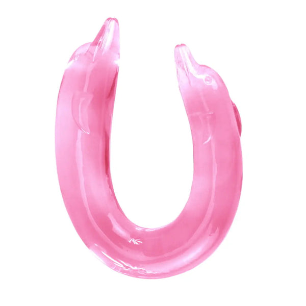 Double-Ended Dildo — Clear Flexible Body, Two Heads — Dildos, Clear body-safe flexible compound
