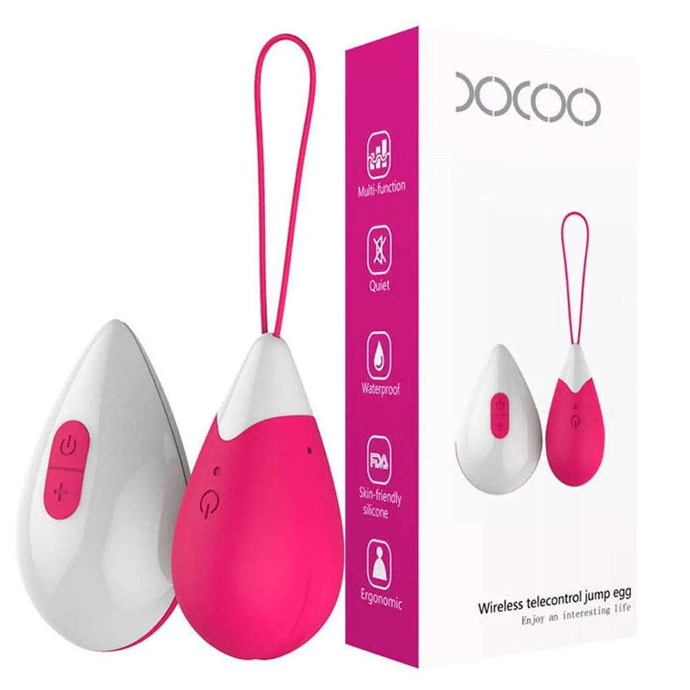 Textured silicone remote control egg vibrator