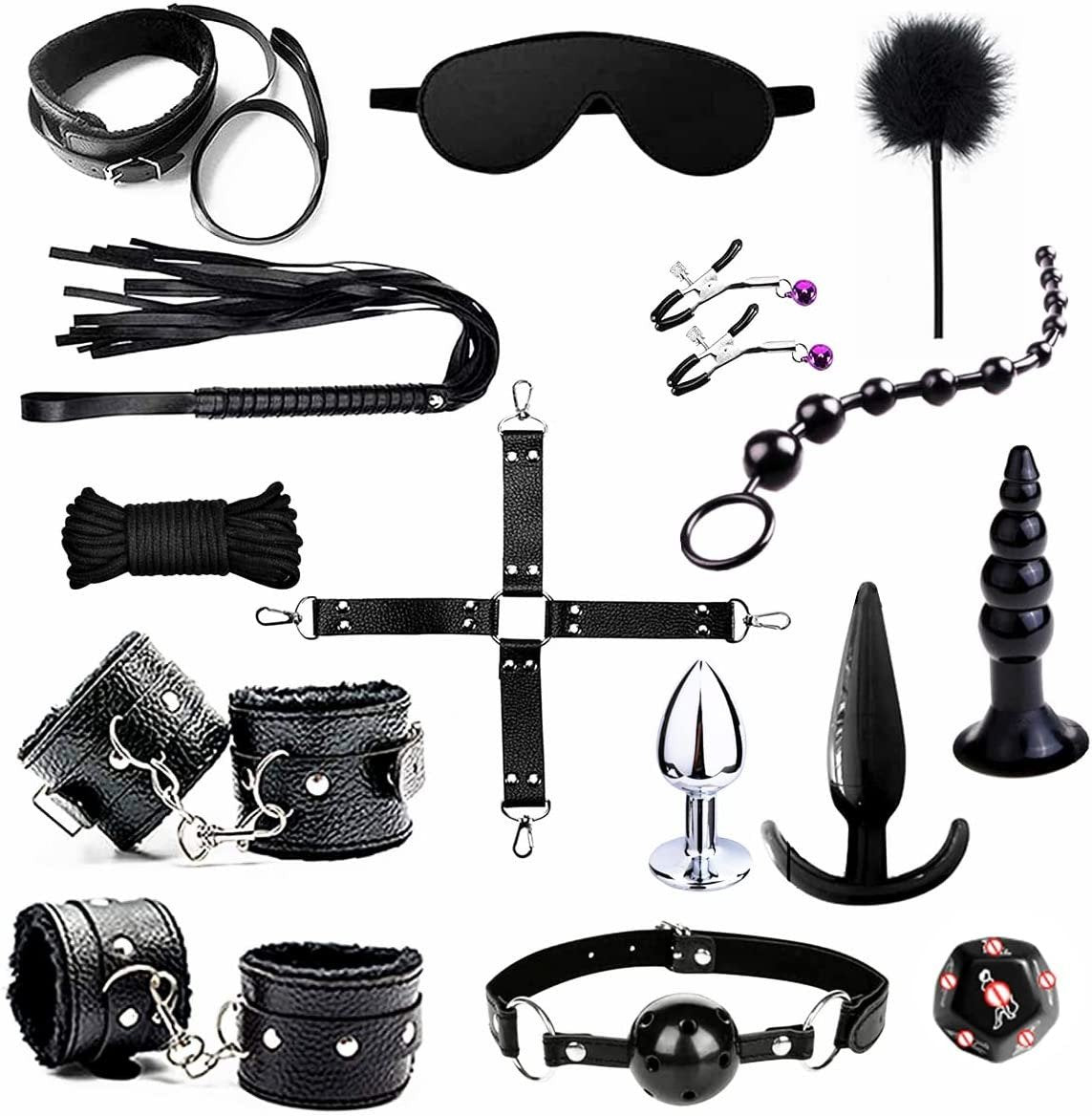 15-Pieces BDSM Bondage Kit for Restraint Sex — bdsm kit