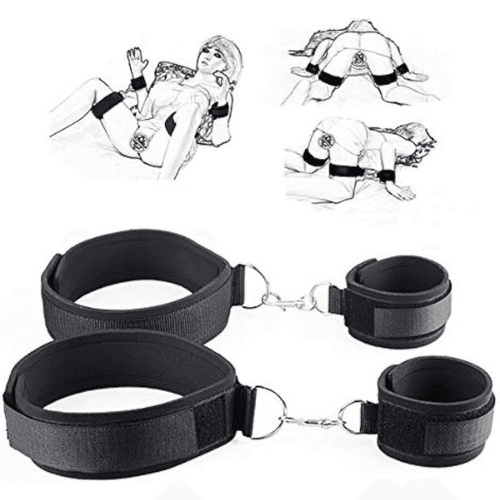 BDSM 4 pcs Adjustable Handcuffs set — bdsm kit