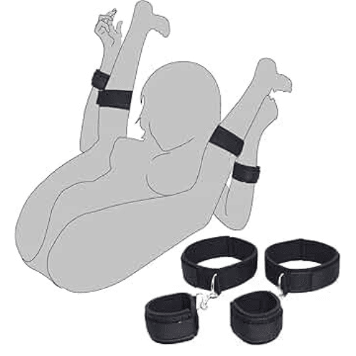 BDSM 4 pcs Adjustable Handcuffs set — bdsm kit