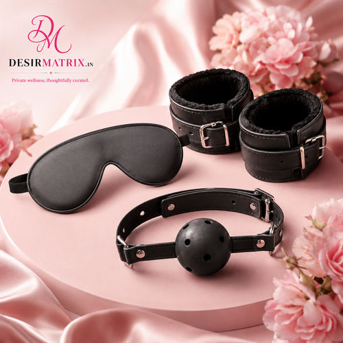 Padded wrist and ankle cuffs from the bedroom bondage kit