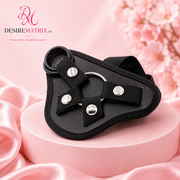Strap-On Harness with Steel O-Rings — Interchangeable Sizes — Strap On Dildos, Leather and nylon with an interchangeable steel O-ring