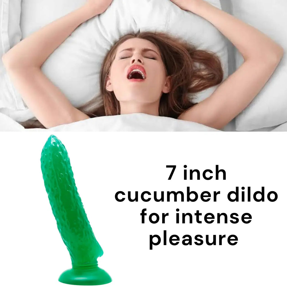 Cucumber form silicone novelty dildo