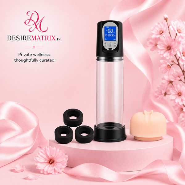 Penis Pump with Pressure Display — LCD, Rechargeable, 447 g — Penis Enlargement Pump, ABS