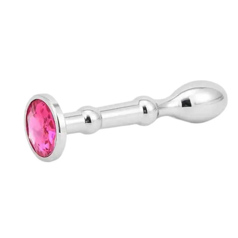 Four inch steel temperature play plug with gem base
