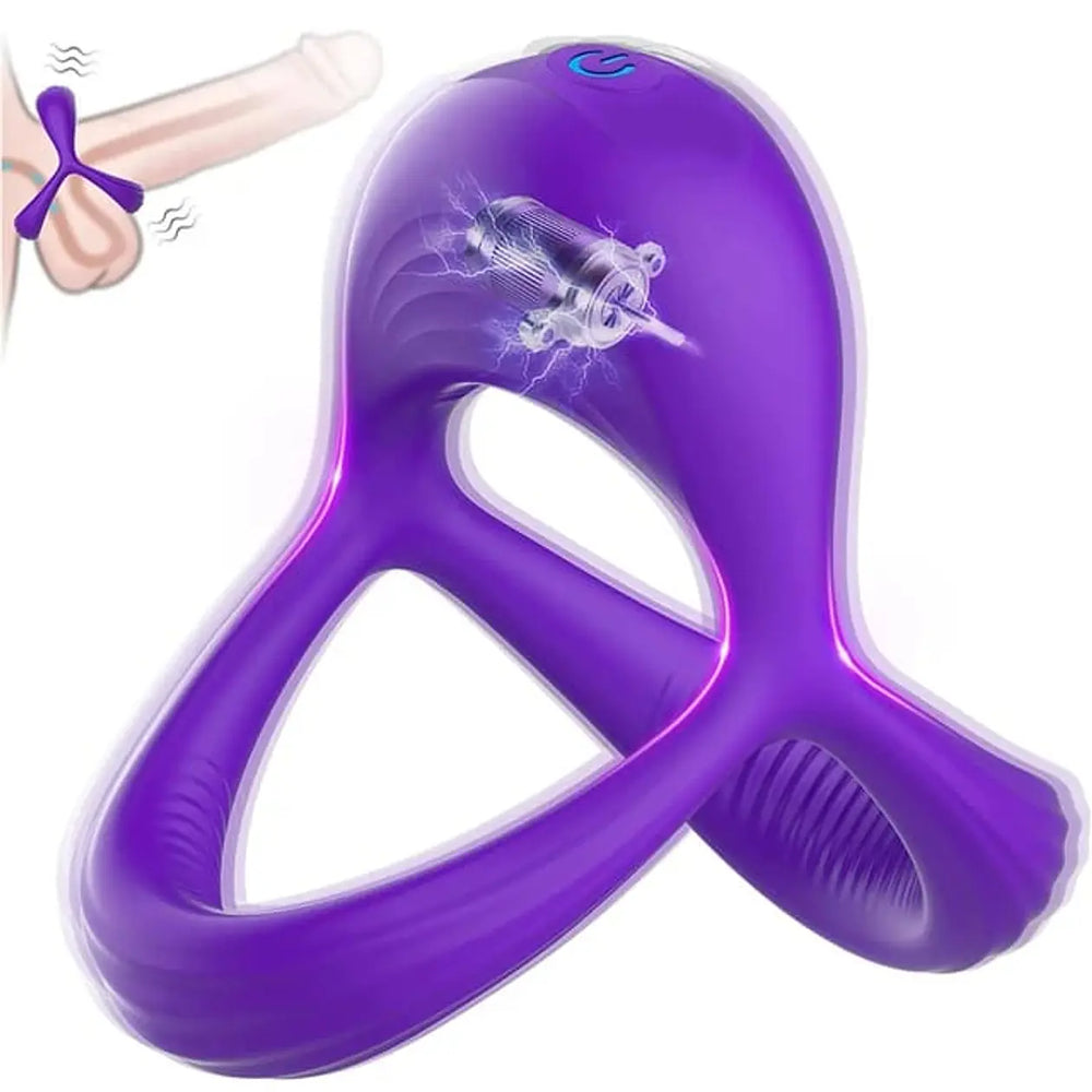 Rechargeable waterproof adjustable vibrating cock ring