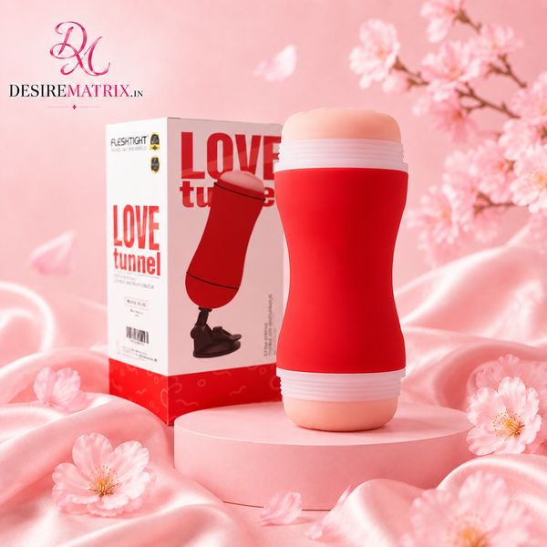 Hands-Free Masturbator — Waterproof, Textured Tunnel — Masturbators, Soft internal sleeve within a firmer outer case