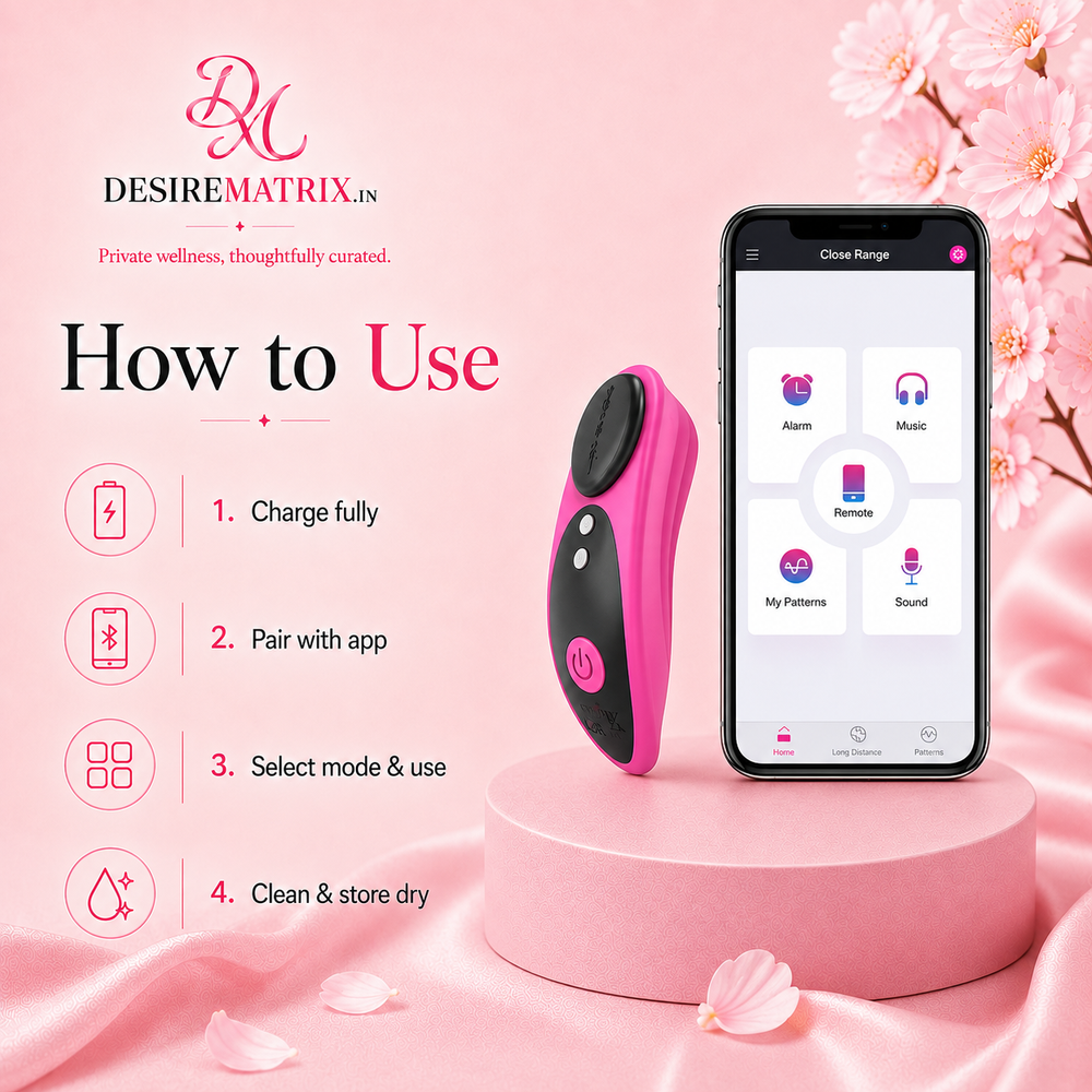 Lovense Ferri app-controlled panty vibrator in pink silicone, 7.5 cm long