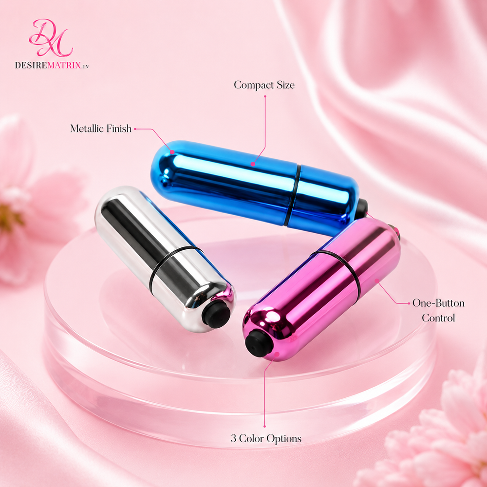 Mini bullet vibrator shown with its wired control