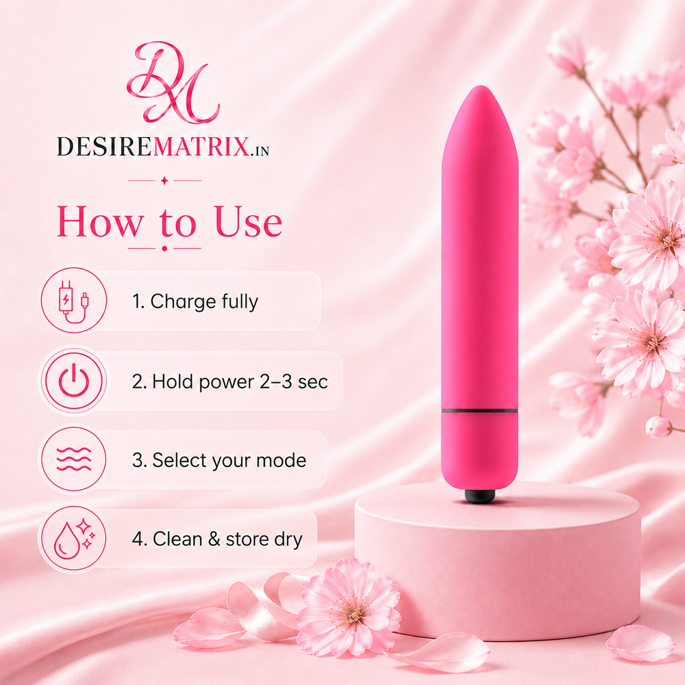 Close view of the rose red silicone bullet body