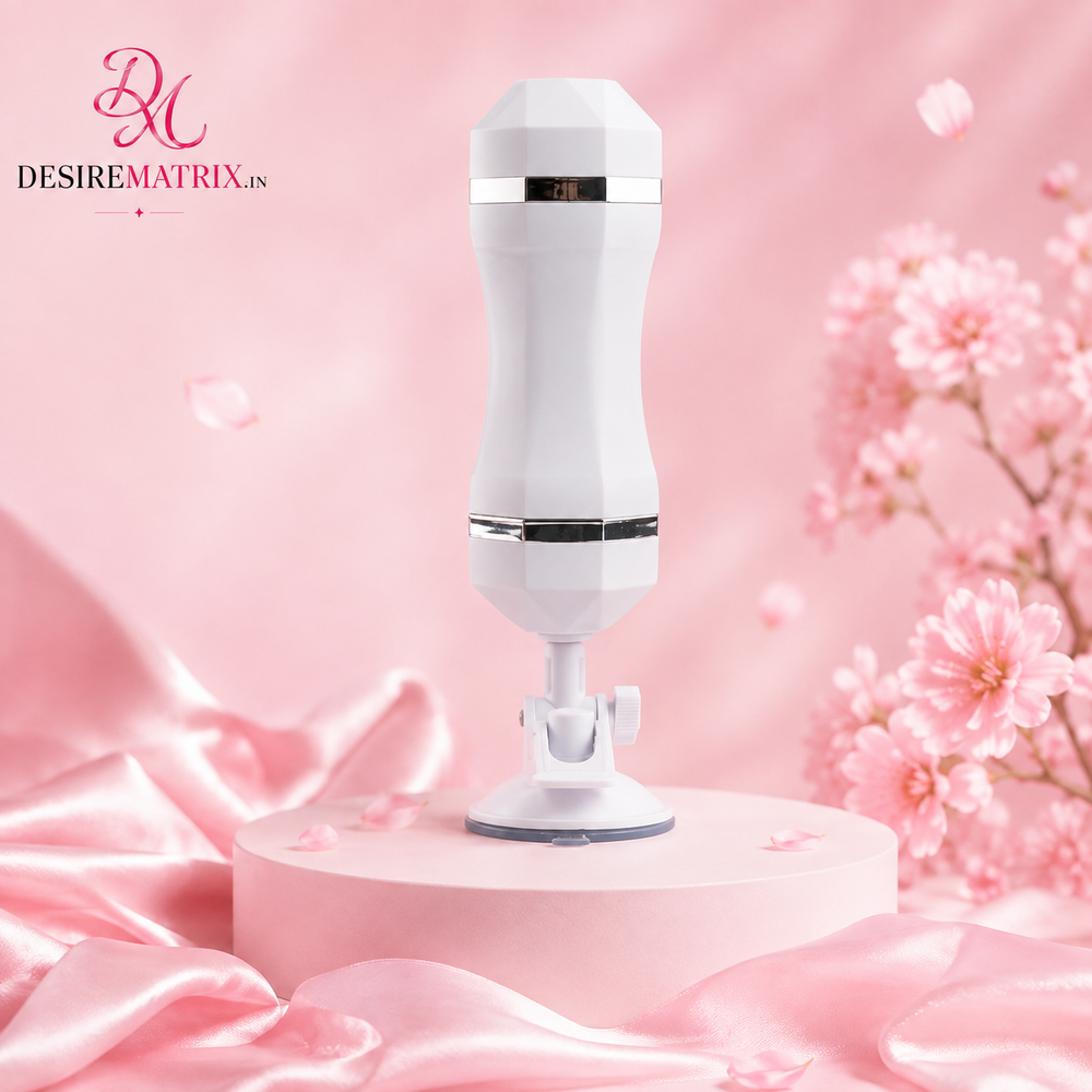 Firm outer case of the double ended masturbator for hands-free use