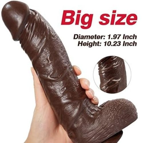 10 Inch Curved Realistic Dildo Strong Suction Cup for Women — dildo