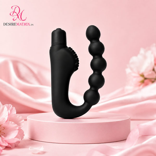 Prostate Massager — Beaded Silicone, Under 49 dB, Waterproof — Prostate Massagers, Body-safe silicone, non-porous