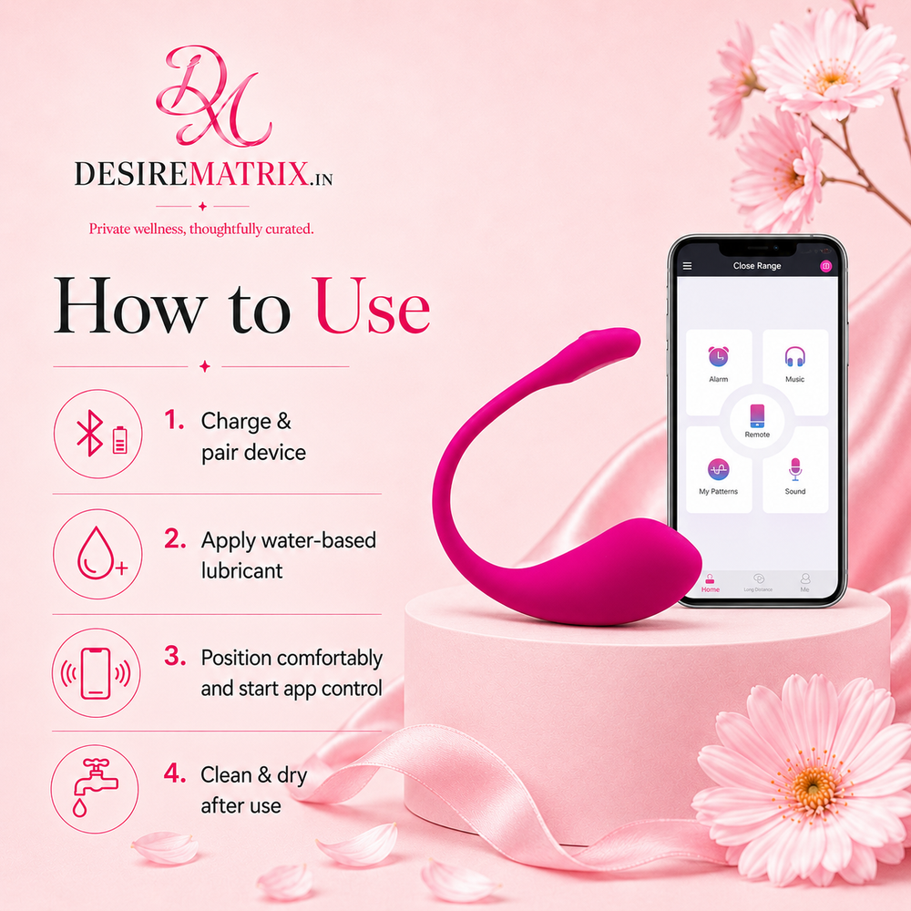 App control interface shown with the wearable egg vibrator