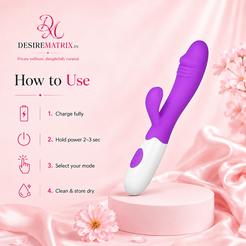 Control button and charging contacts on the silicone massager