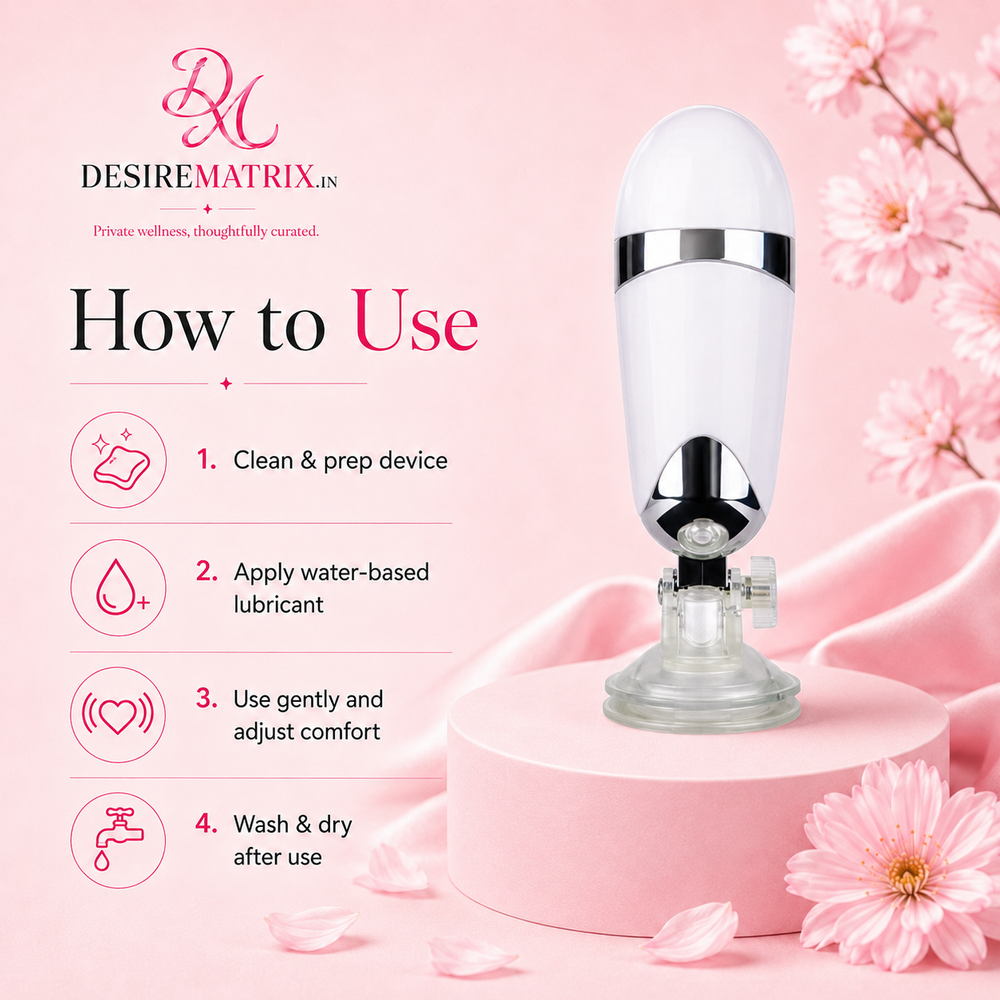 Vibration control on the hands-free skin touch masturbator