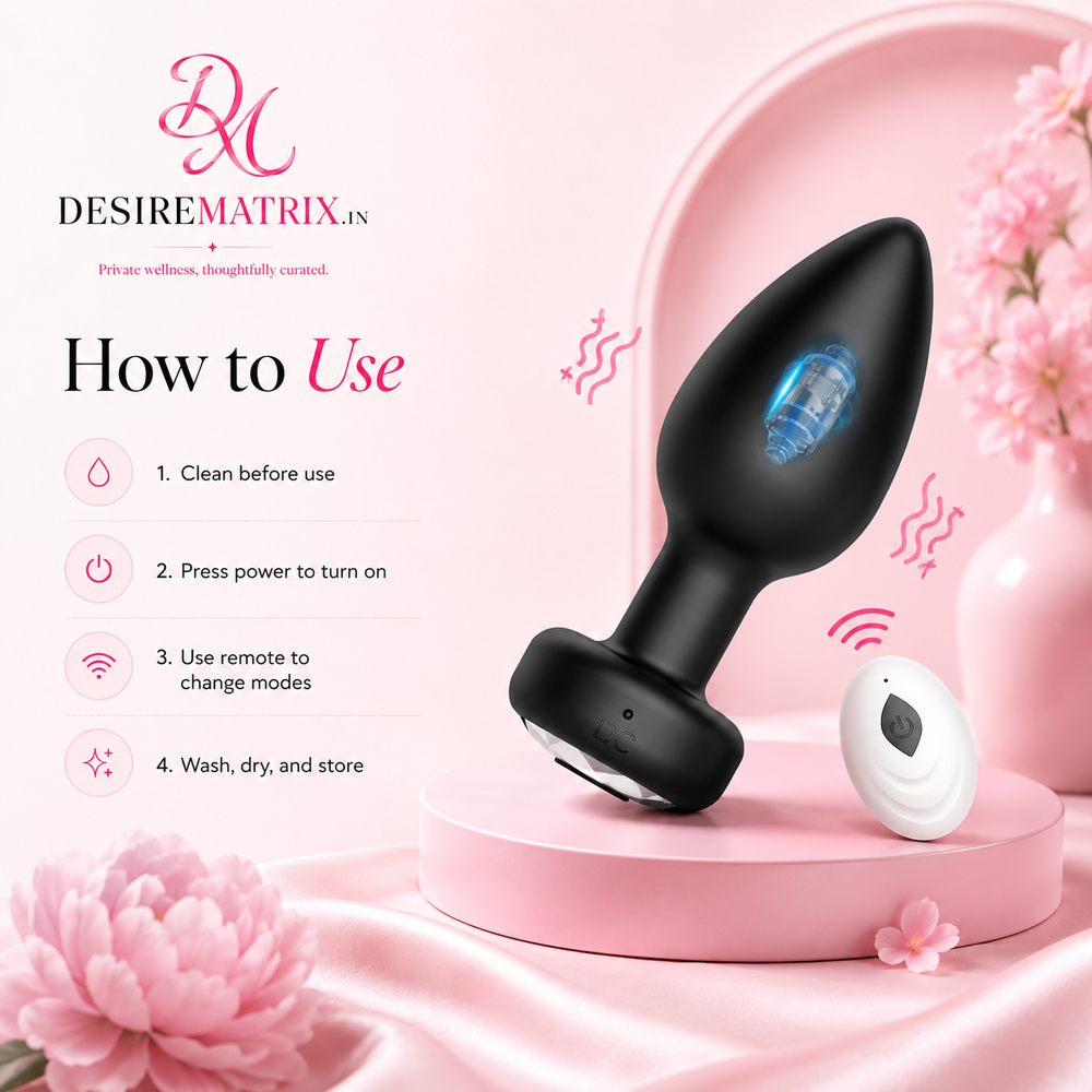 Flared base of the remote control anal vibrating plug