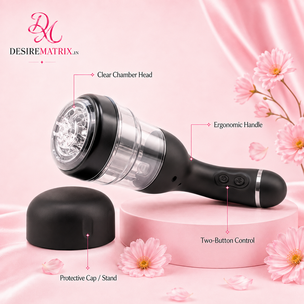 Rotation Lover masturbator shown with the removable sleeve