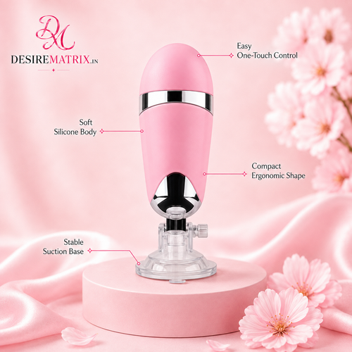 Wall mount masturbator shown attached by its suction base