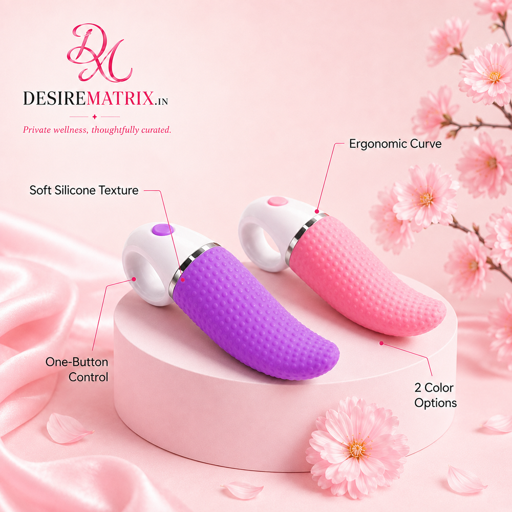 Dotted tongue vibrator shown from the front