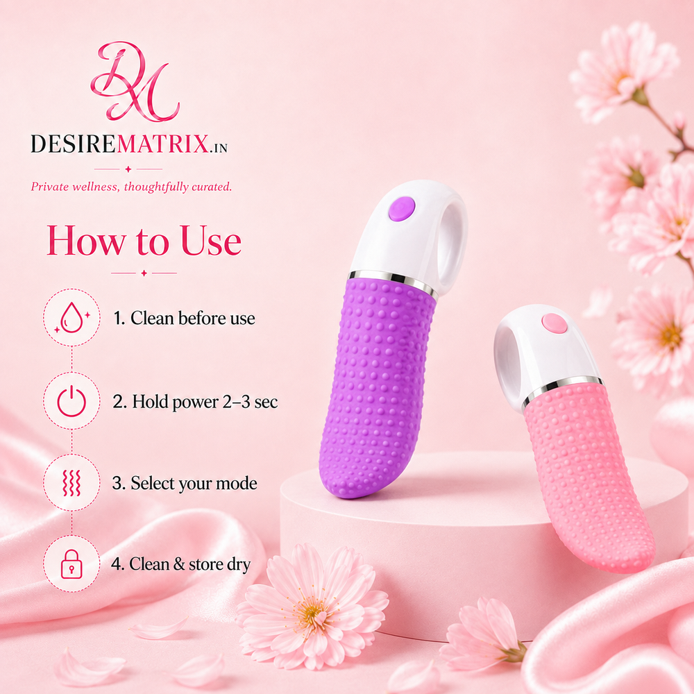Textured tip detail on the tongue shape G-spot vibrator