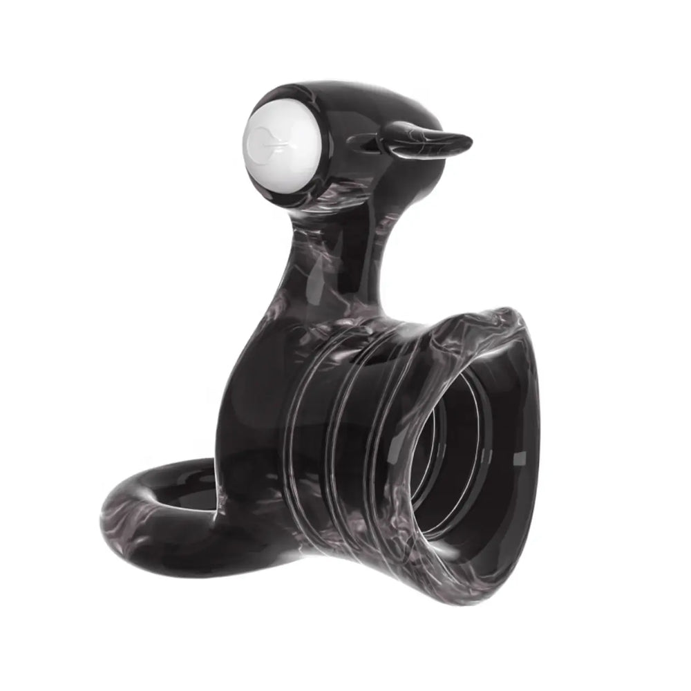 Vibrating cock ring with clitoral stimulator arm
