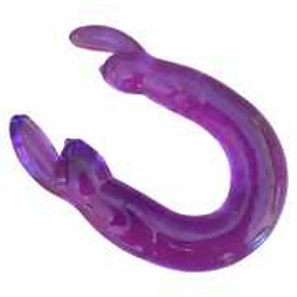 U-shaped flexible silicone double ended dildo