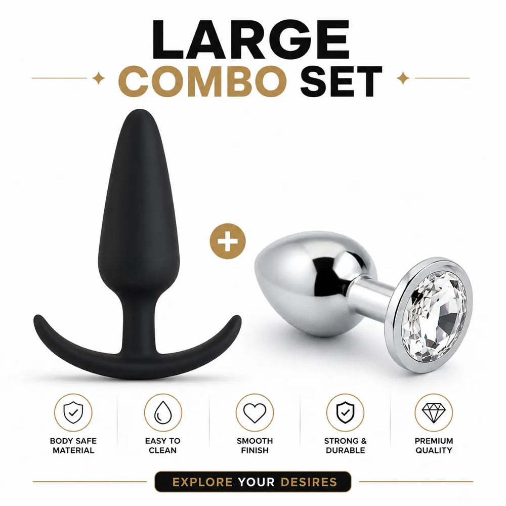 Large plug combo, silicone and metal, 3.5 inch
