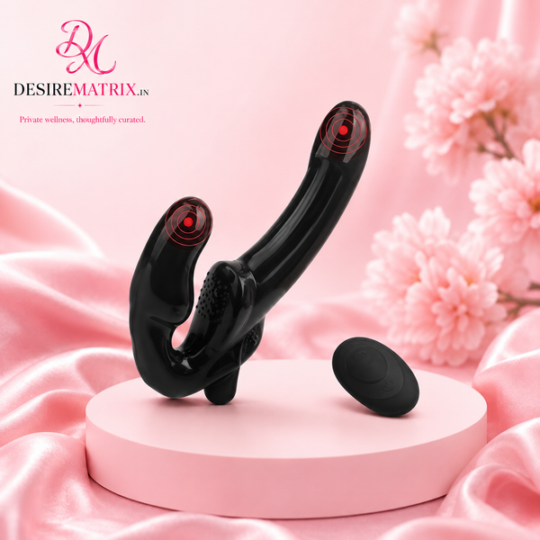 Strapless Strap-On — Vibrating with Wireless Remote — Strap On Dildos, Body-safe silicone