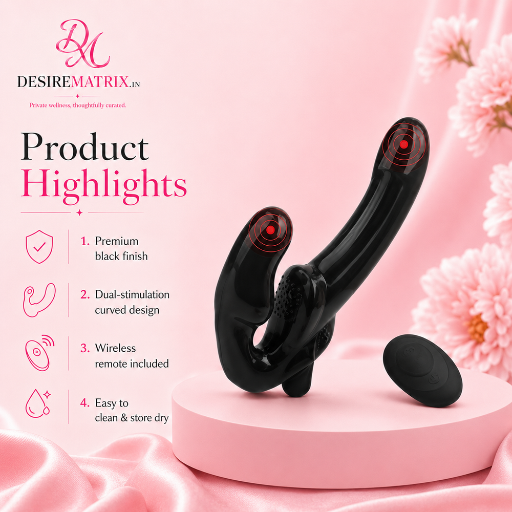 Wireless remote and charging cable for the strapless strap-on