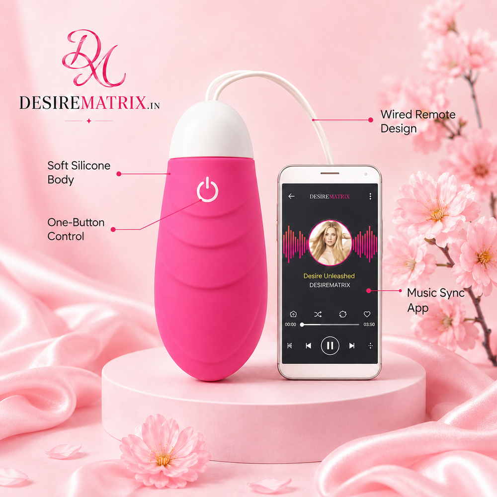 App-controlled smart vibrator shown with the phone application