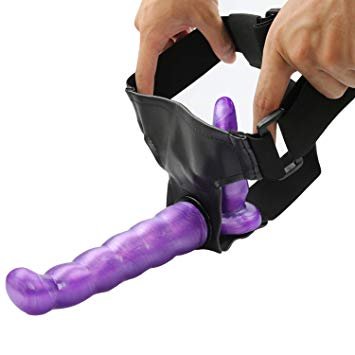 A Purple Penis Strap On Penis Double Dongs StrapOn for Couples — strap on dildo
