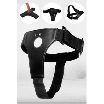 Adjustable Wearable Strap On Pants Dildo Penis Panties With Strapon Black Leather Erotic Toys For Lesbian Gay Adult Games — strap on dildo