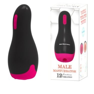 Automatic Black Panther Men Vibrating Heating Sex Voice Masturbator India — male masturbator