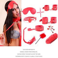 BDSM Sex Bondage Restraint Kit 10 Pieces -Red — bdsm kit