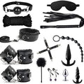 Beginners BDSM Restraints 14 Pcs Bondage Kit - Black — bdsm kit