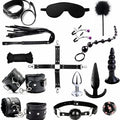 Beginners SM Adult Game BDSM Restraints Sex Toys 15 Pcs Bondage Kit Black — bdsm kit