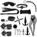 Black BDSM Restraints Sex Toys 15 Pcs Bondage Kit — bdsm kit