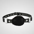 Black Leather Mouth Gag For Couple — bdsm toy