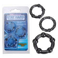 Black Penis Ring Set (3 Pieces) — penis ring